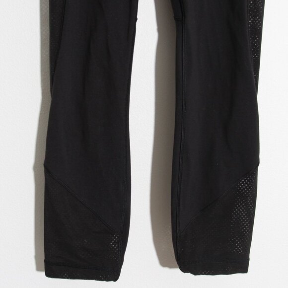 Lululemon Fit Physique Tight Leggings Black Mesh Panel Pocket High Rise Luon - Picture 5 of 11